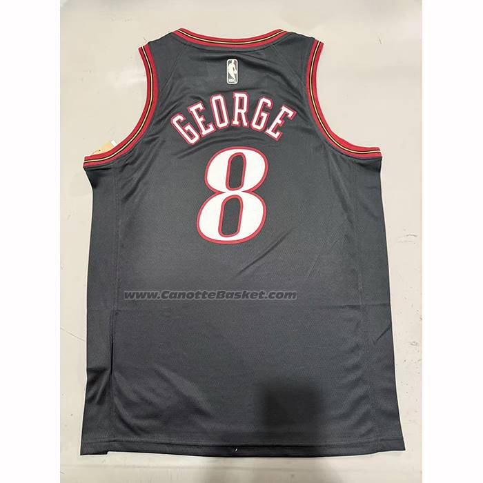 Maglia Philadelphia 76ers Paul George No 8 Classic 2025-26 Nero